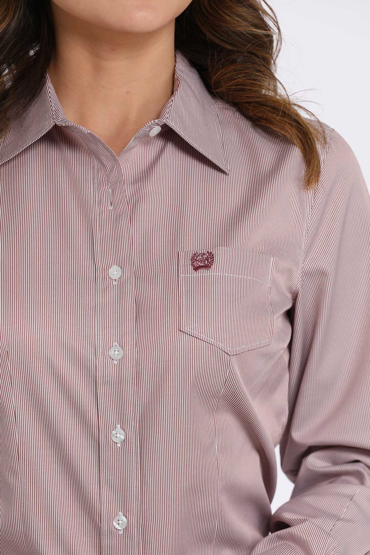 CINCH Women's Stripe Pink Western Button-Down Shirt