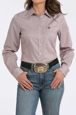 CINCH Women's Stripe Pink Western Button-Down Shirt