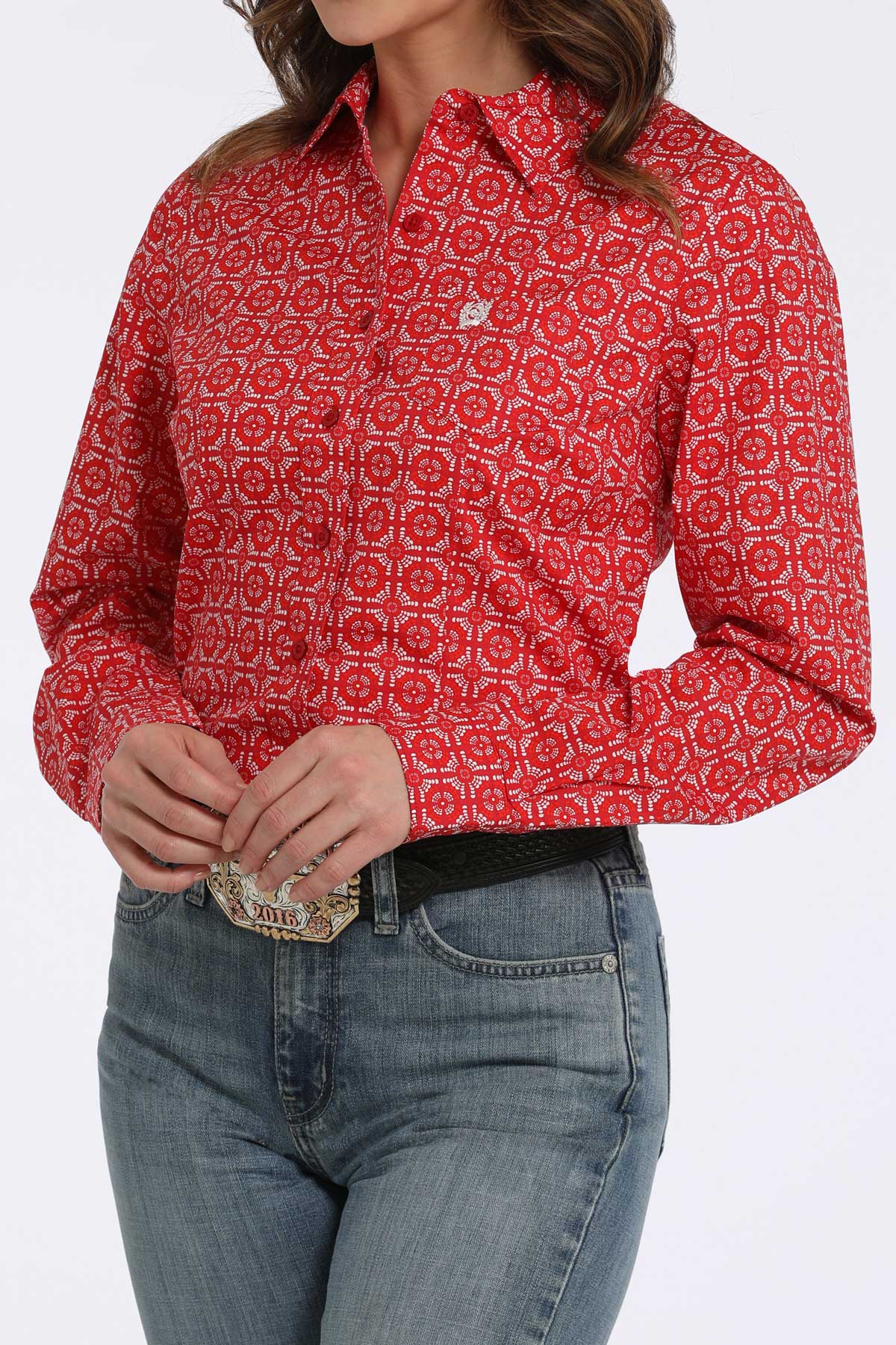 CINCH Women's L/S Print Western Button-Down Shirt
