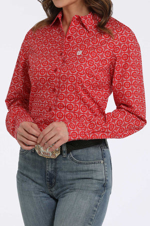 CINCH Women's L/S Print Western Button-Down Shirt