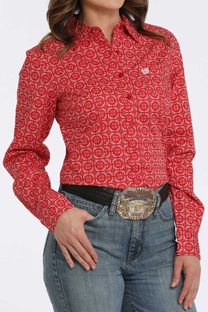 CINCH Women's L/S Print Western Button-Down Shirt
