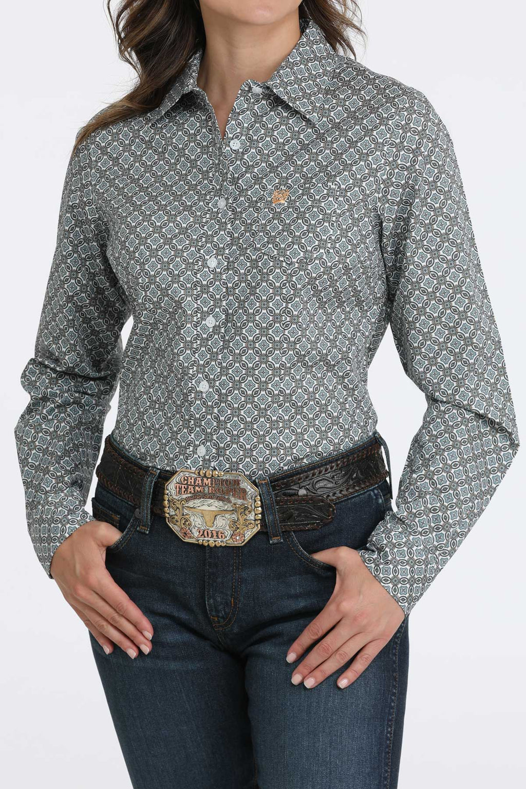 CINCH Women's Long Sleeve Button-Down Western Shirt