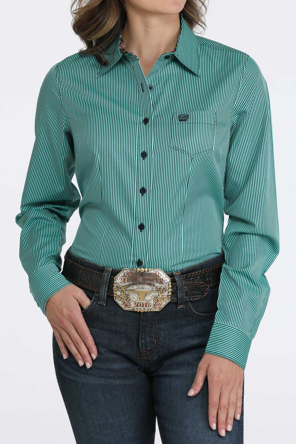 CINCH Women's L/S Print Western Button-Down Shirt