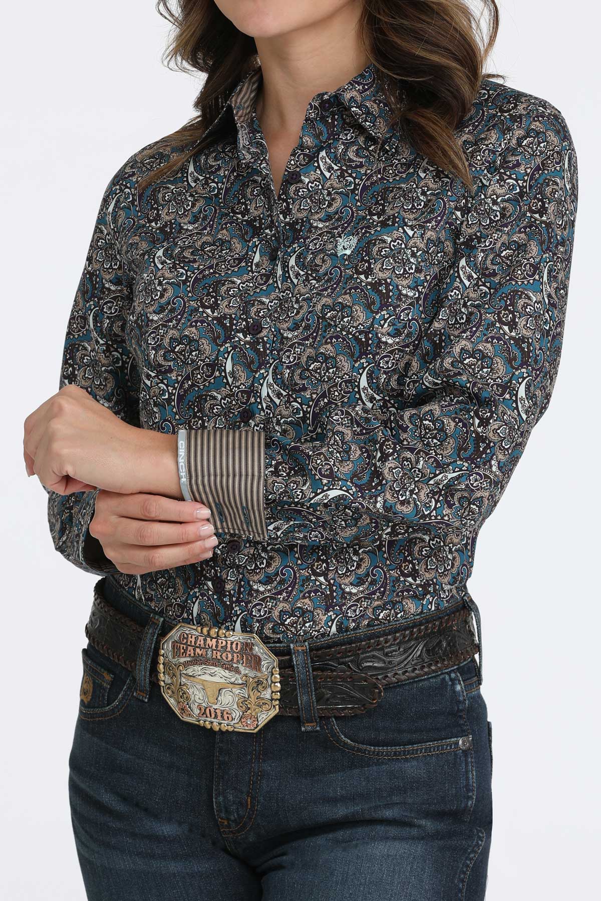 CINCH Women's Arena Fit Western Button-Down Shirt