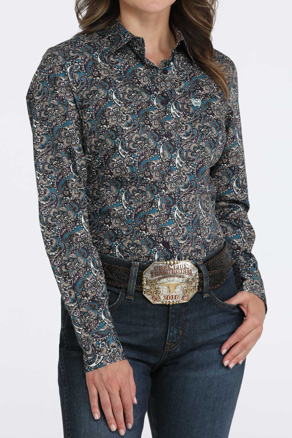 CINCH Women's Arena Fit Western Button-Down Shirt