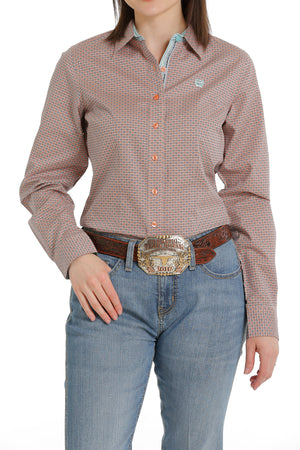 CINCH Women's Coral Button-Down Western Shirt