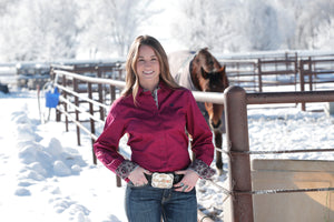 CINCH Women's Burgundy Button-Down Western Shirt