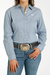 CINCH Women's Blue Button-Down Western Shirt