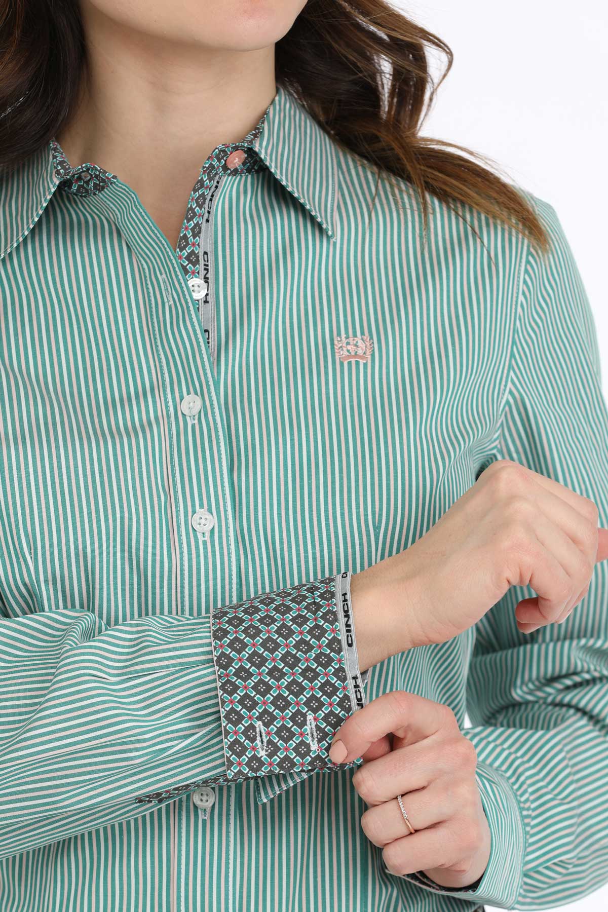 CINCH Women's Stripe Button-Down Western Shirt