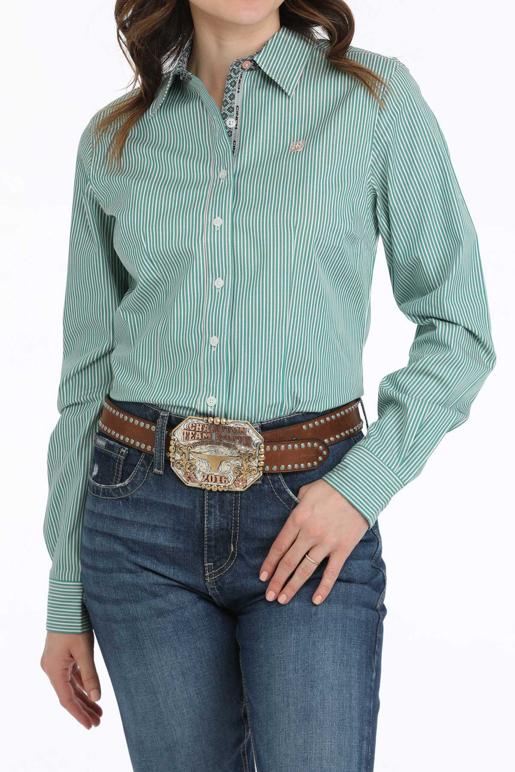 CINCH Women's Stripe Button-Down Western Shirt