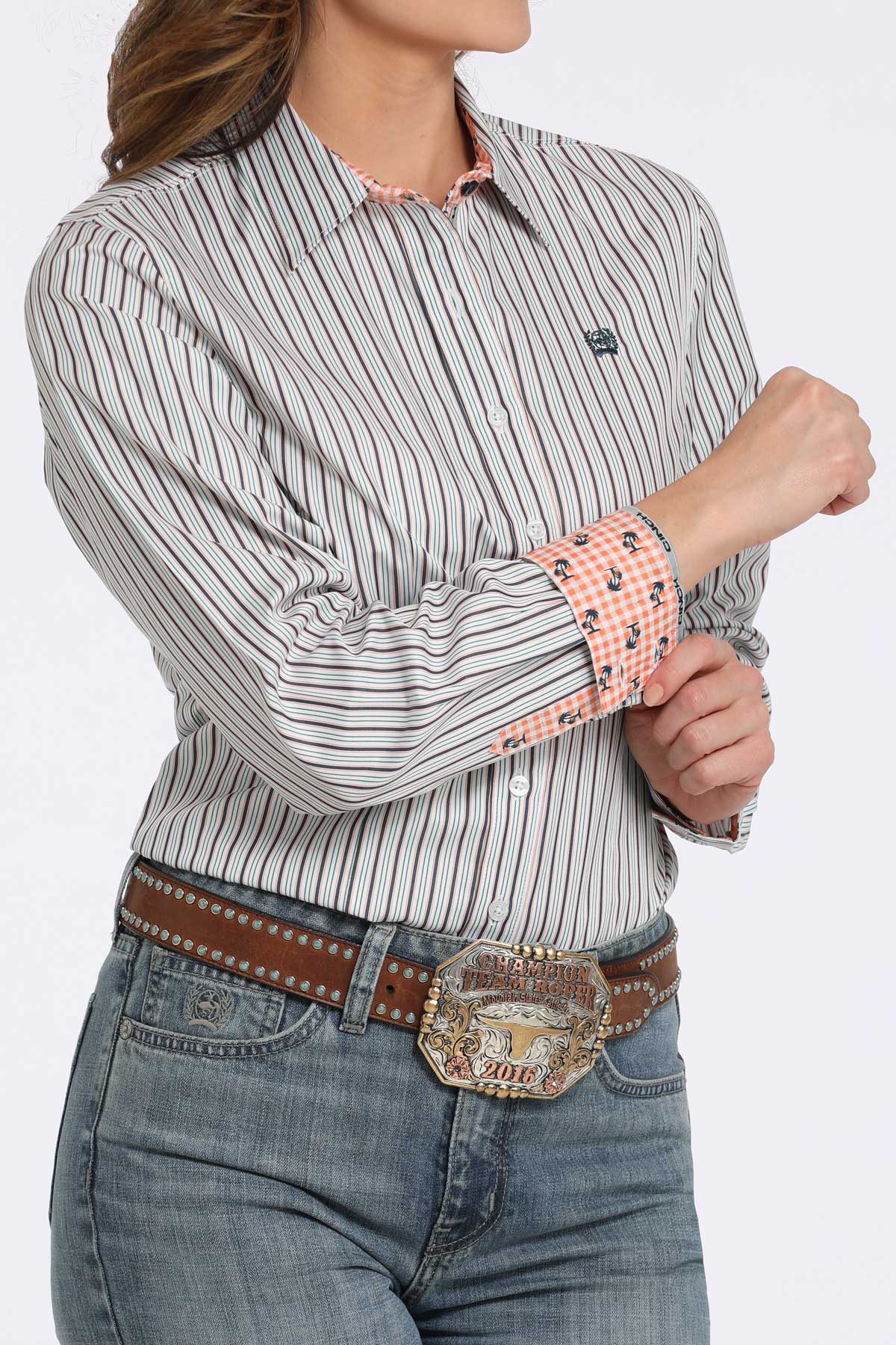 CINCH Women's Stripe Western Button-Down Shirt