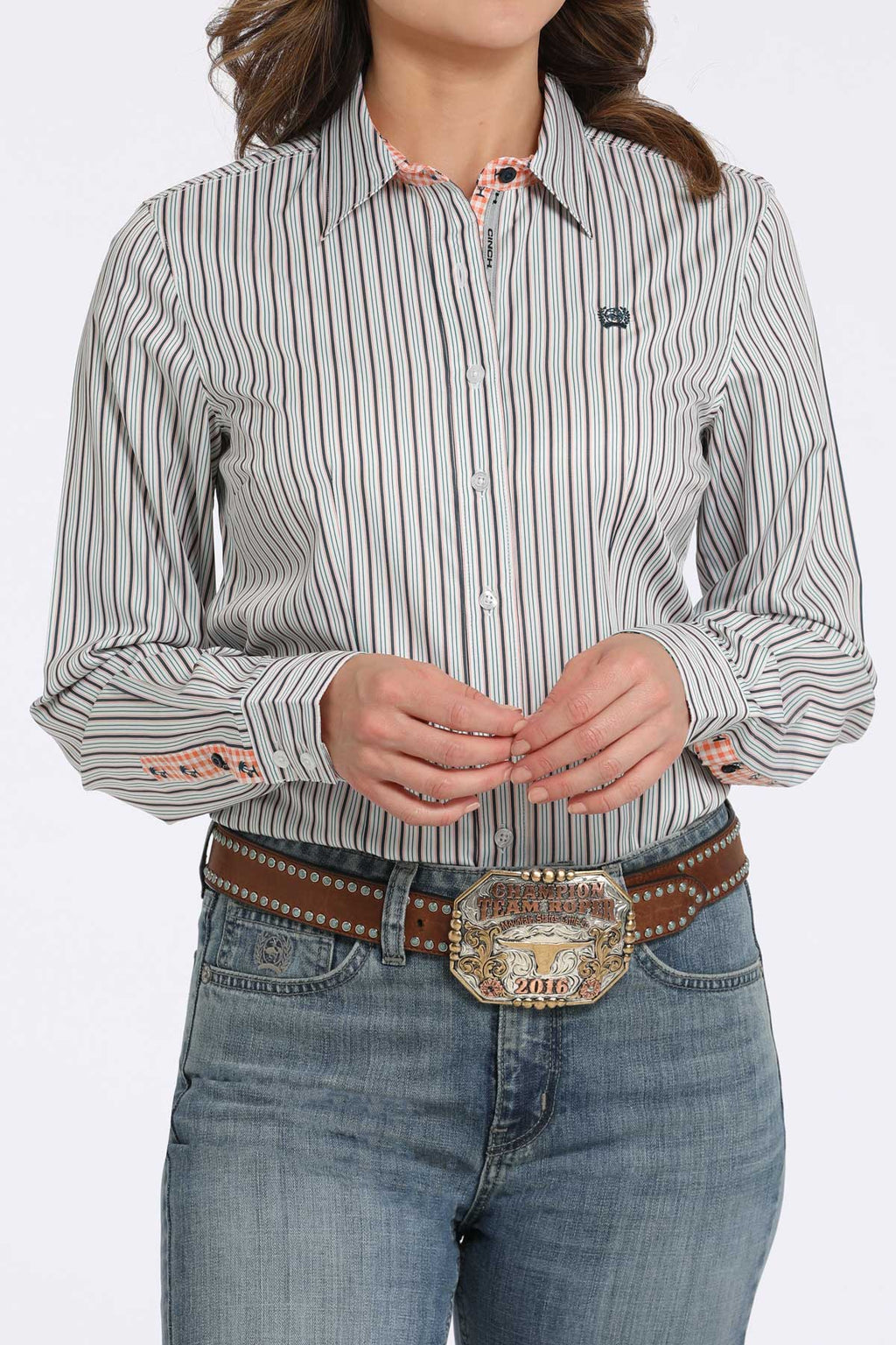 CINCH Women's Stripe Western Button-Down Shirt