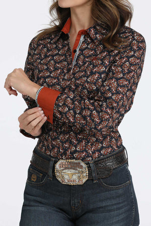 CINCH Women's L/S Print Western Button-Down Shirt