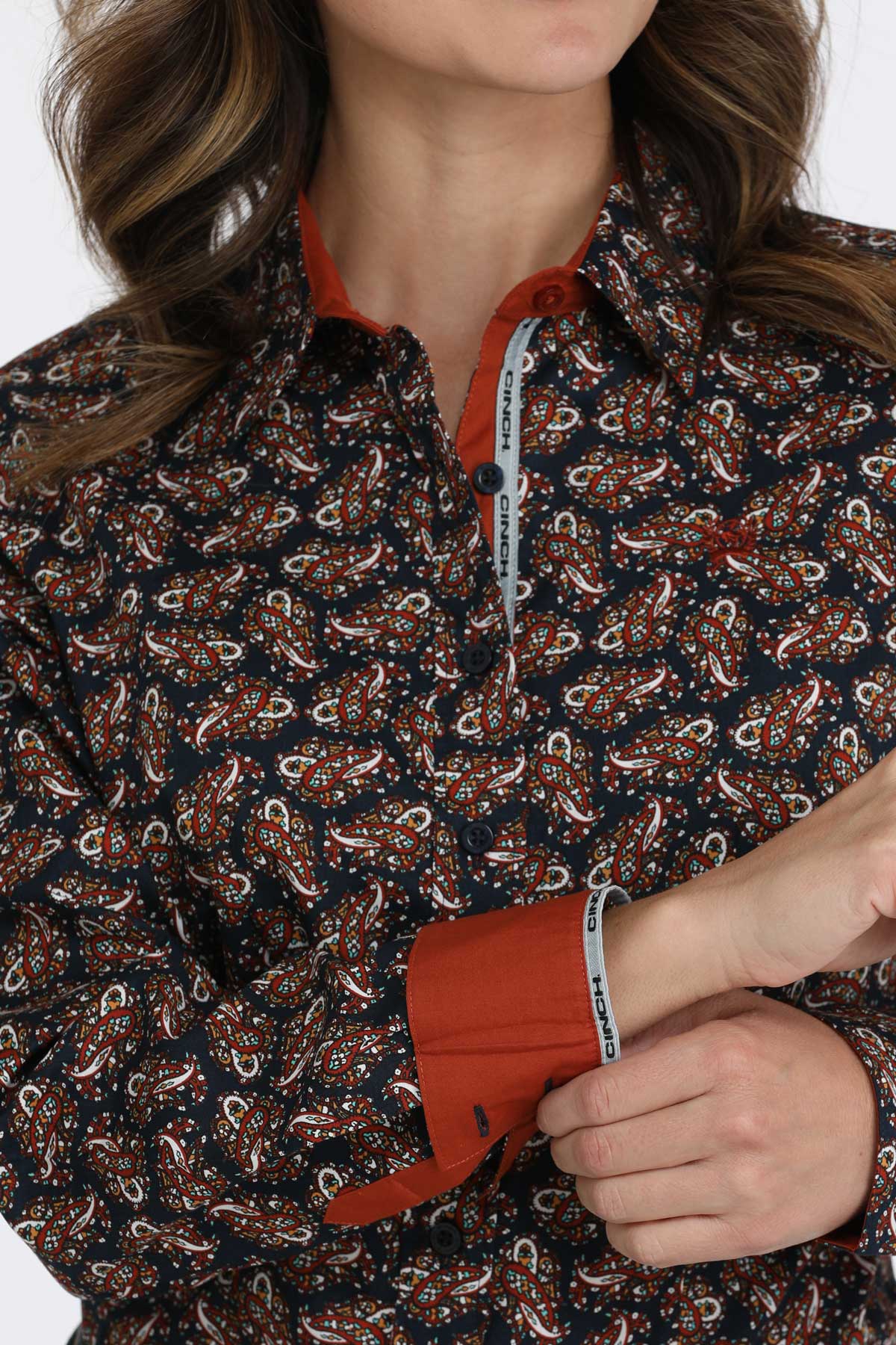 CINCH Women's L/S Print Western Button-Down Shirt