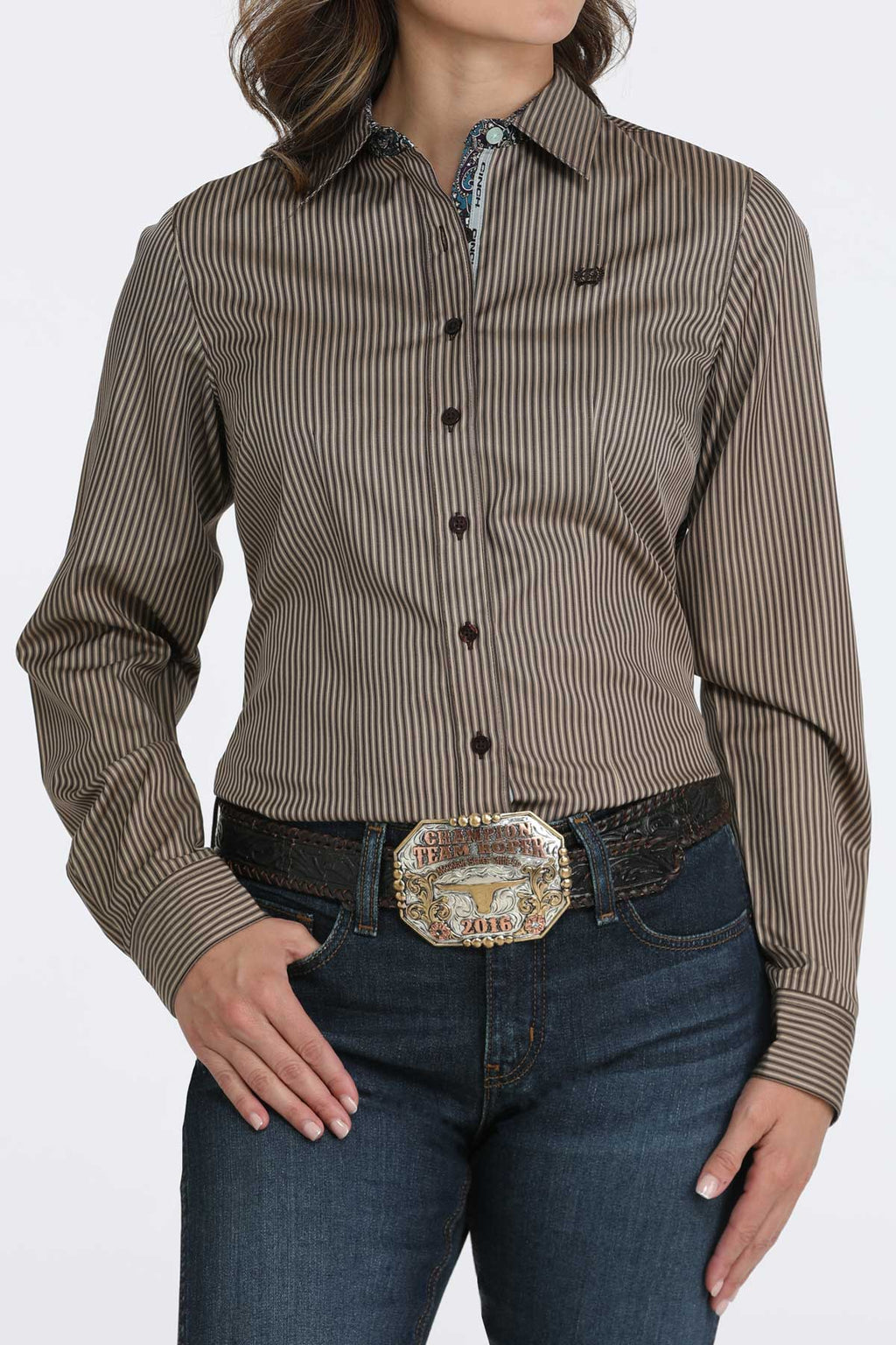 CINCH Women's Arena Fit Western Button-Down Shirt