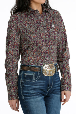 CINCH Women's Purple Snap Front Western Shirt