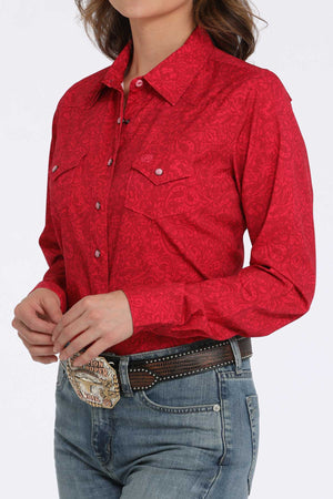 CINCH Women's ARENAFLEX Pink Western Button-Down Shirt