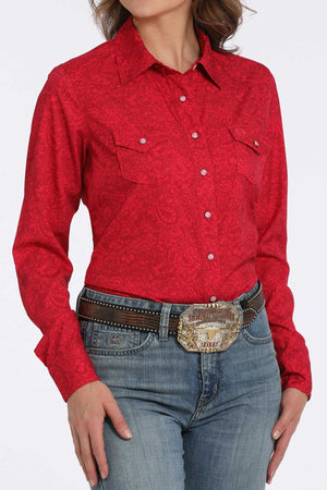 CINCH Women's ARENAFLEX Pink Western Button-Down Shirt