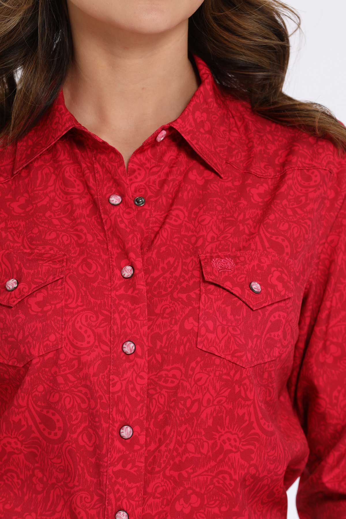 CINCH Women's ARENAFLEX Pink Western Button-Down Shirt