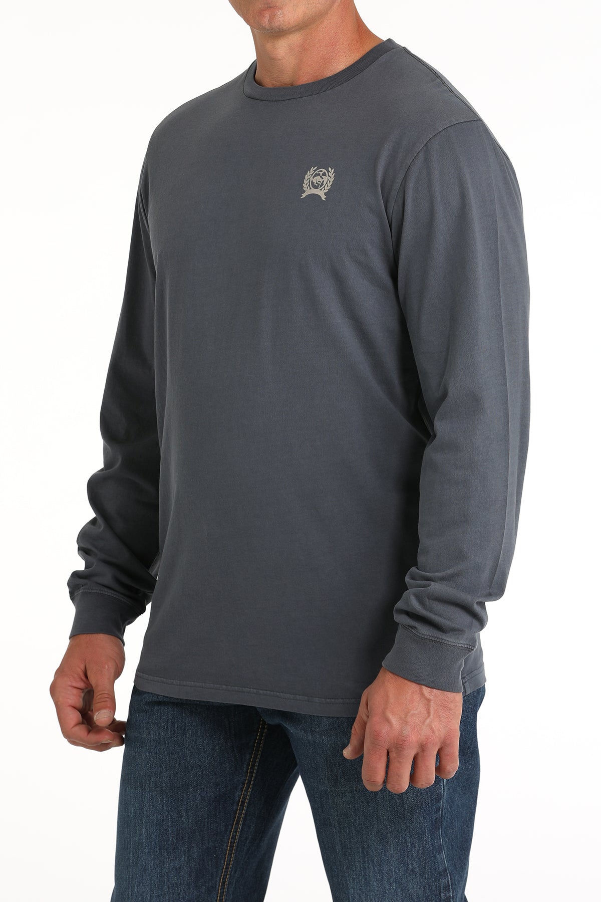 CINCH Men's Blue Long Sleeve Tee