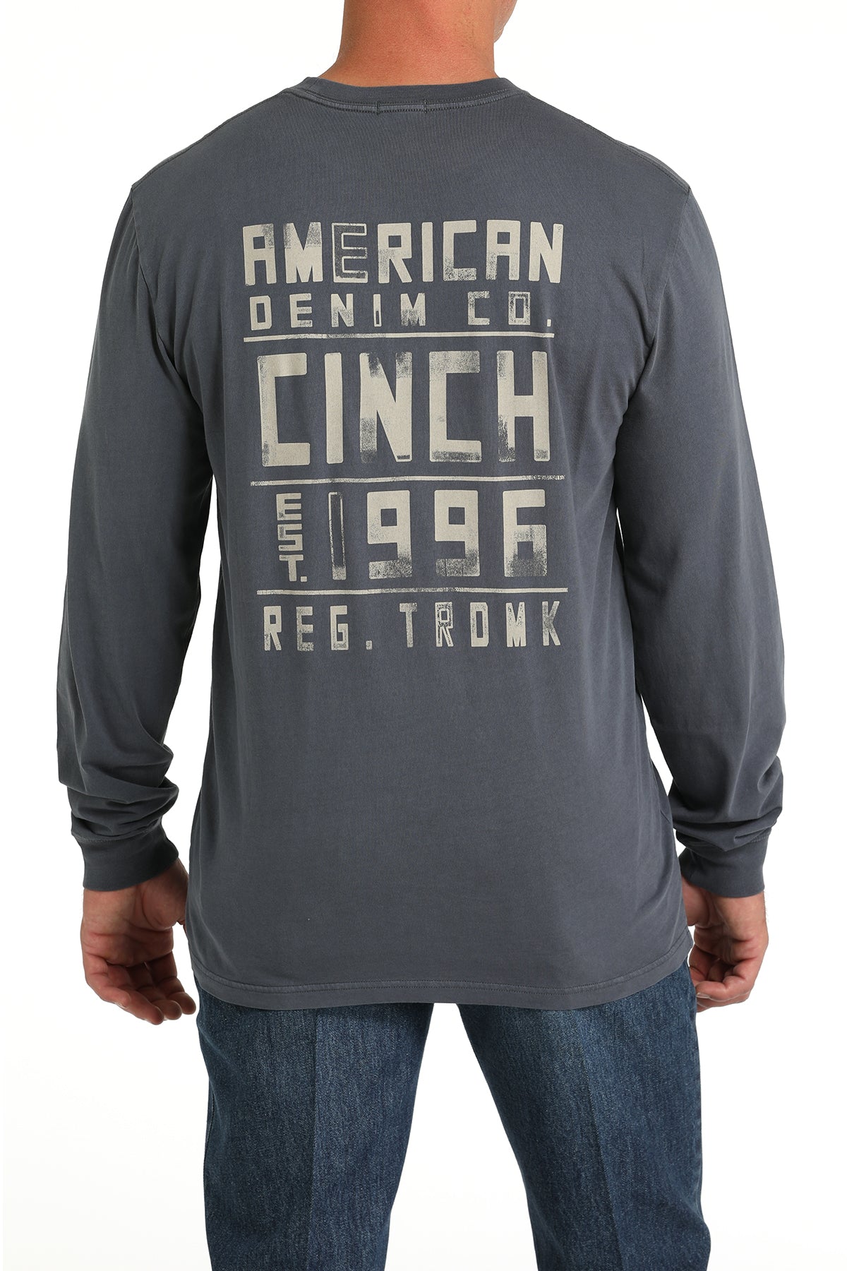 CINCH Men's Blue Long Sleeve Tee