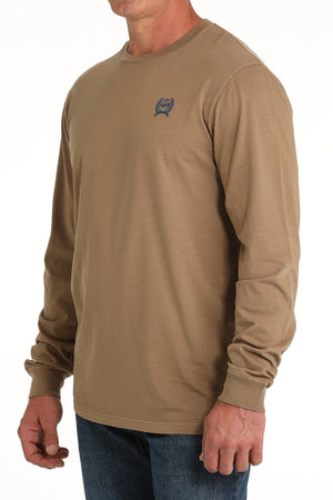 CINCH Men's Khaki Long Sleeve Tee