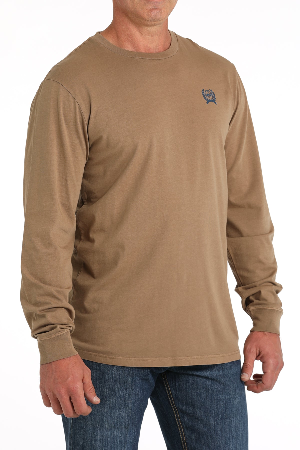 CINCH Men's Khaki Long Sleeve Tee