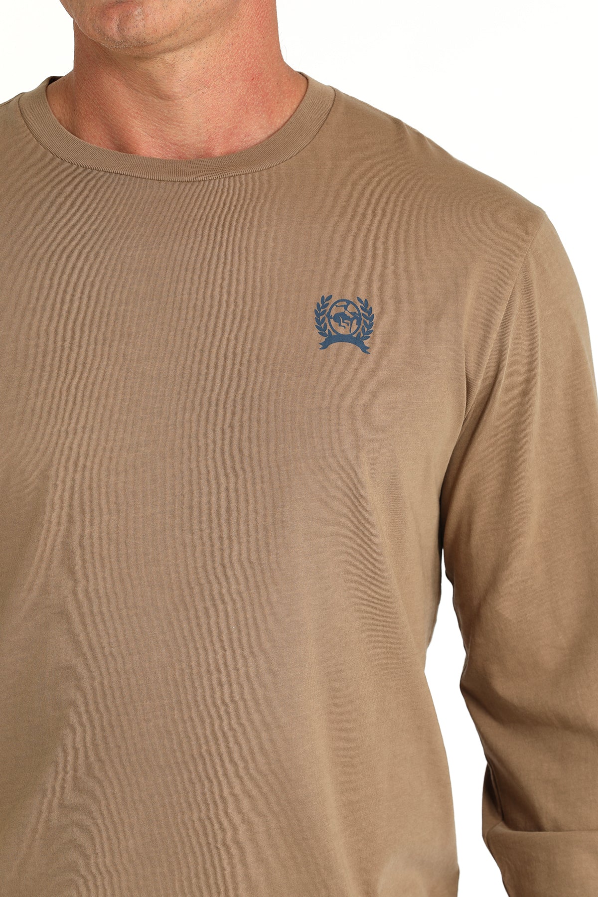 CINCH Men's Khaki Long Sleeve Tee