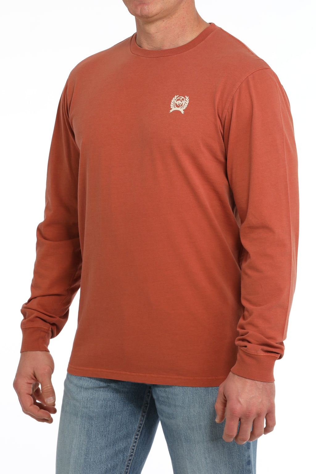 CINCH Men's Orange Long Sleeve Tee