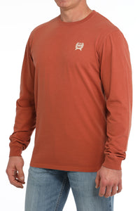 CINCH Men's Orange Long Sleeve Tee