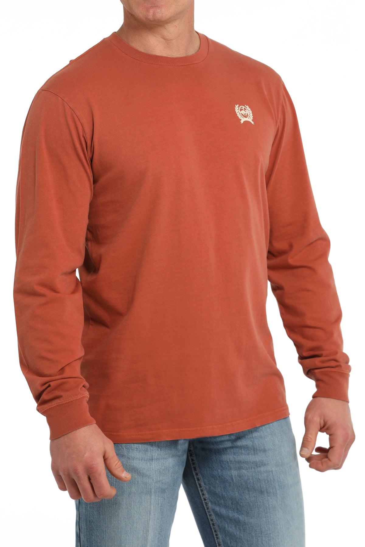 CINCH Men's Orange Long Sleeve Tee