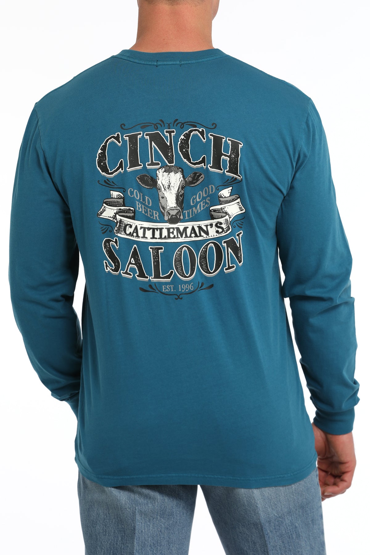 CINCH Men's Teal Long Sleeve Tee