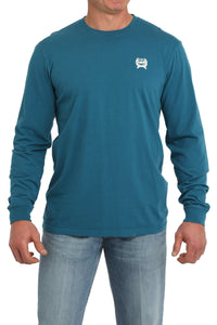 CINCH Men's Teal Long Sleeve Tee