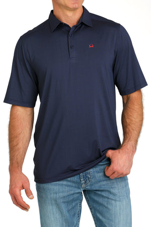 CINCH Men's Navy Short Sleeve ARENAFLEX Polo Western Shirt