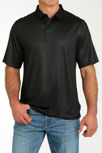 CINCH Men's Black Short Sleeve ARENAFLEX Polo Western Shirt