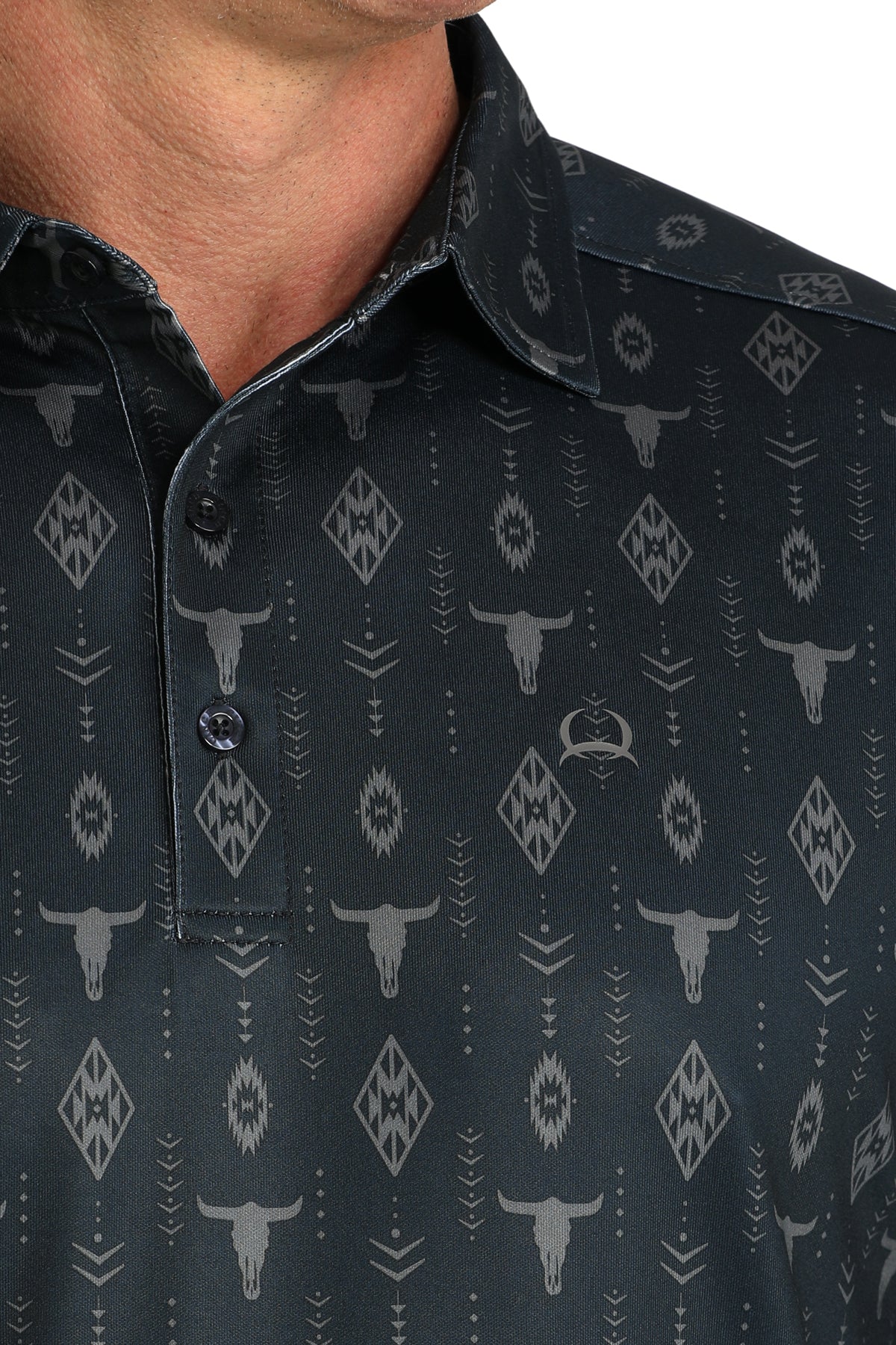 CINCH Men's Steer Head ARENAFLEX Polo