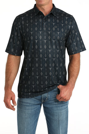 CINCH Men's Steer Head ARENAFLEX Polo