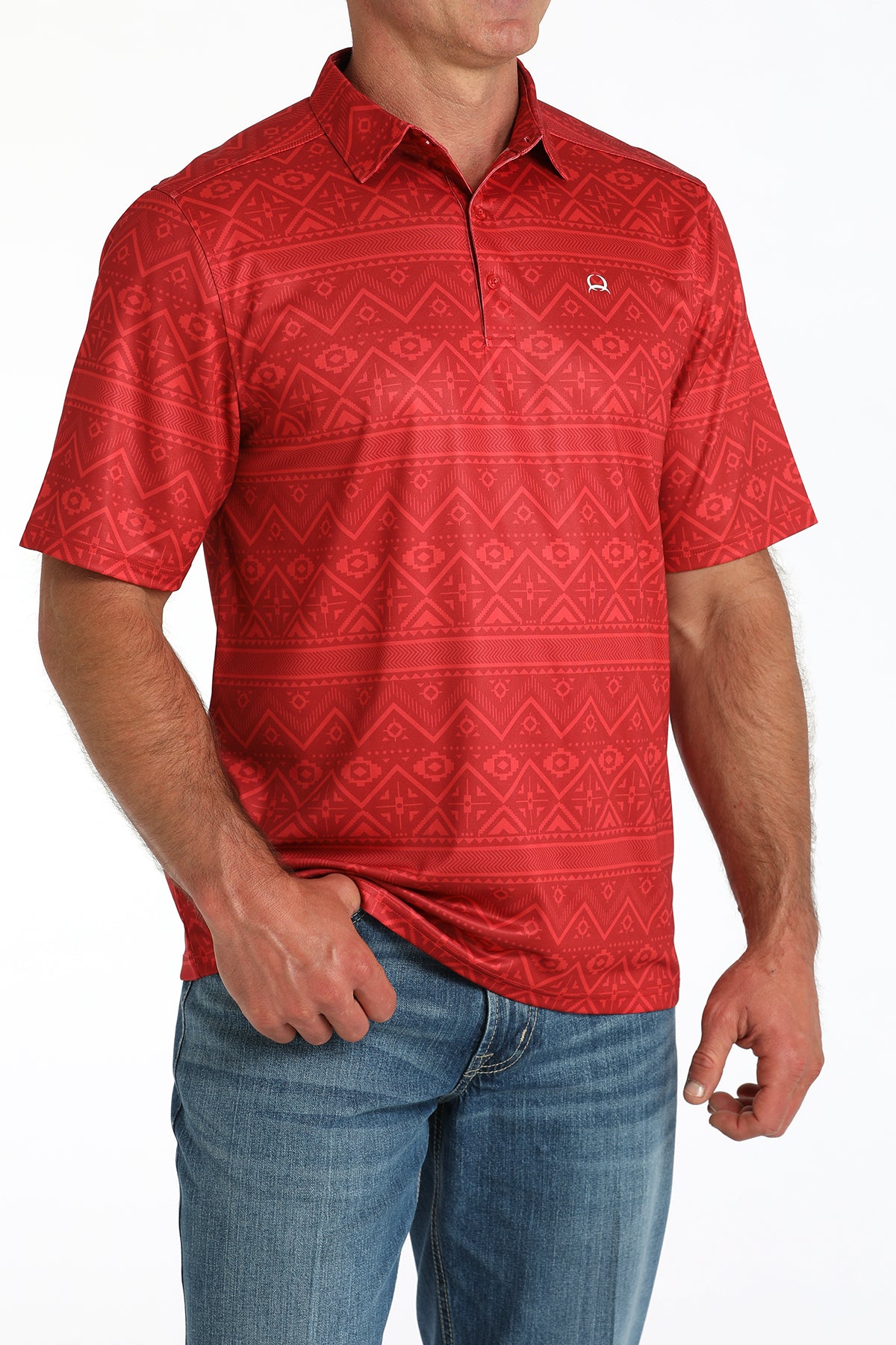 CINCH Men's Red ARENAFLEX Polo