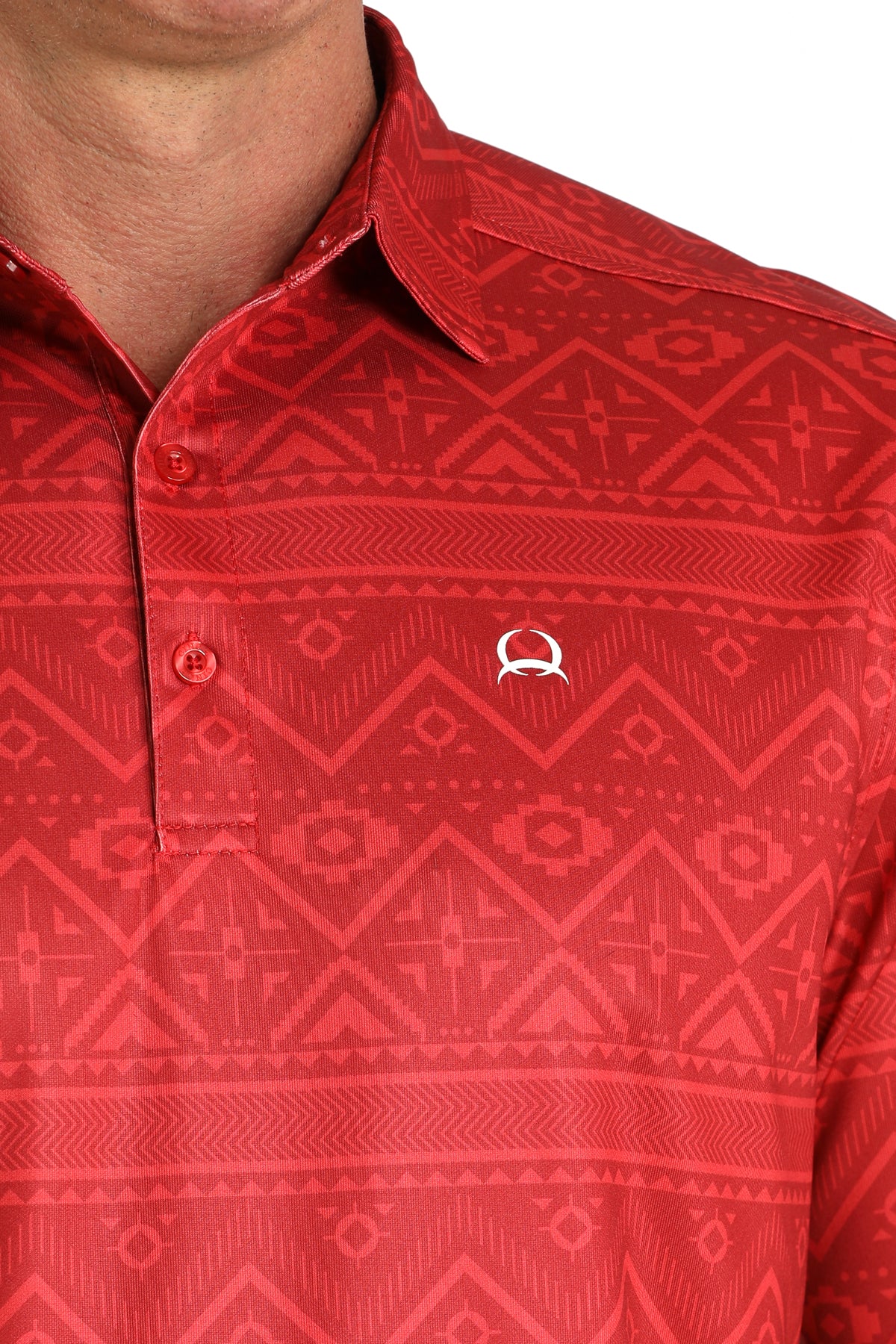 CINCH Men's Red ARENAFLEX Polo