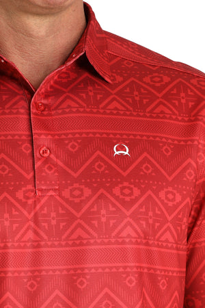 CINCH Men's Red ARENAFLEX Polo