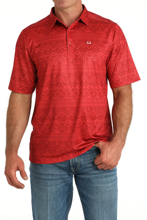CINCH Men's Red ARENAFLEX Polo