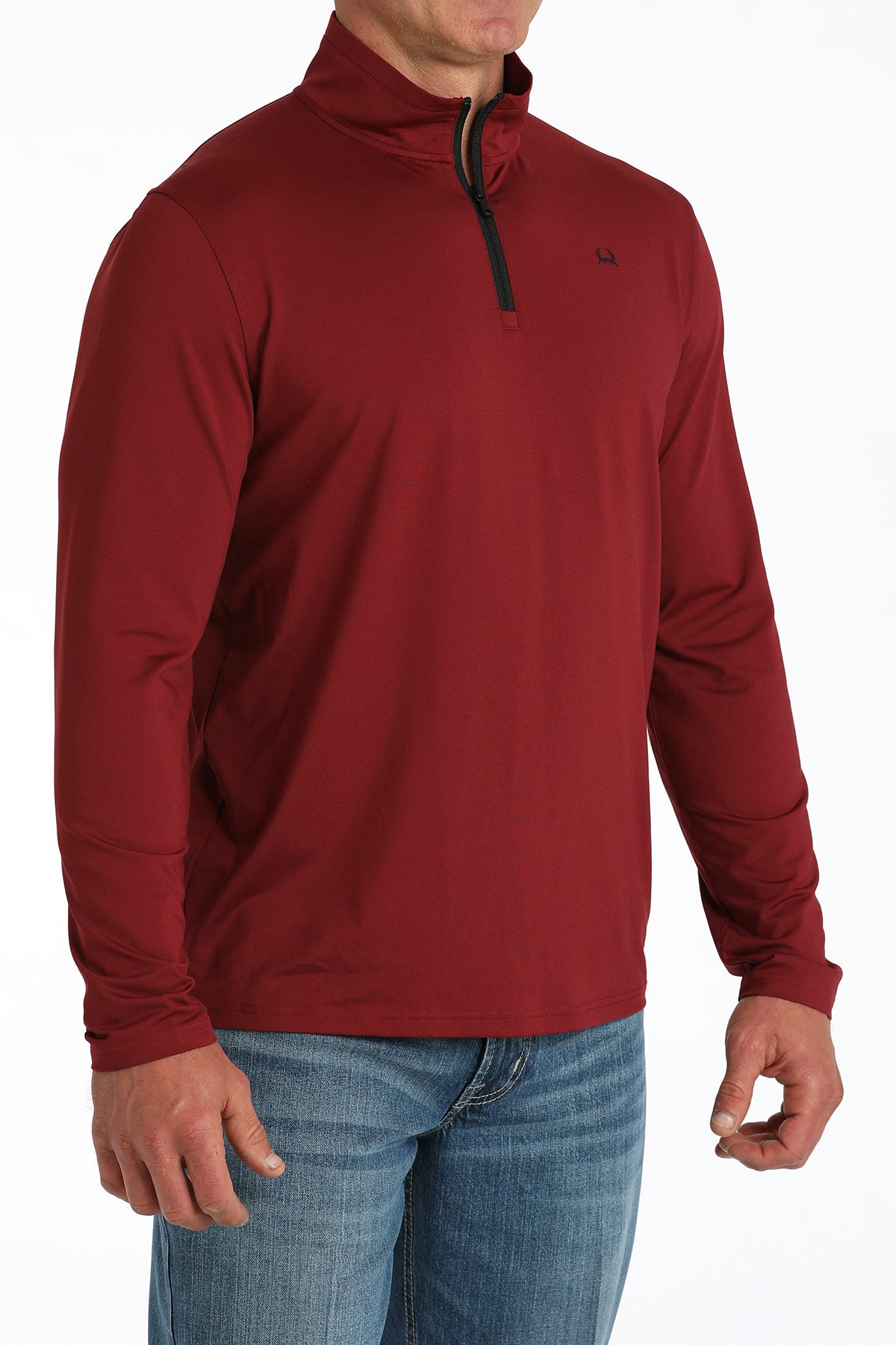 CINCH Men's Burgundy ARENAFLEX 1/4 Zip Pullover