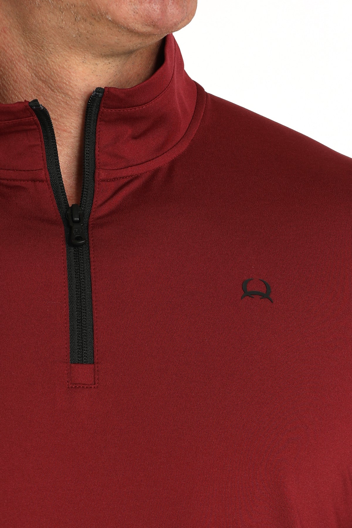 CINCH Men's Burgundy ARENAFLEX 1/4 Zip Pullover