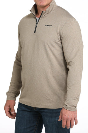 CINCH Men's Khaki 1/4 Zip Pullover
