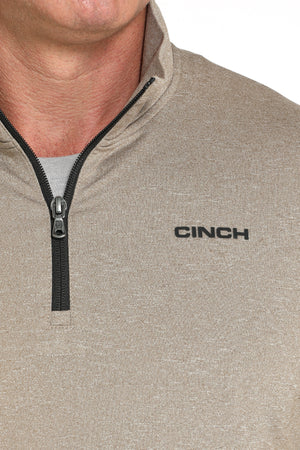 CINCH Men's Khaki 1/4 Zip Pullover