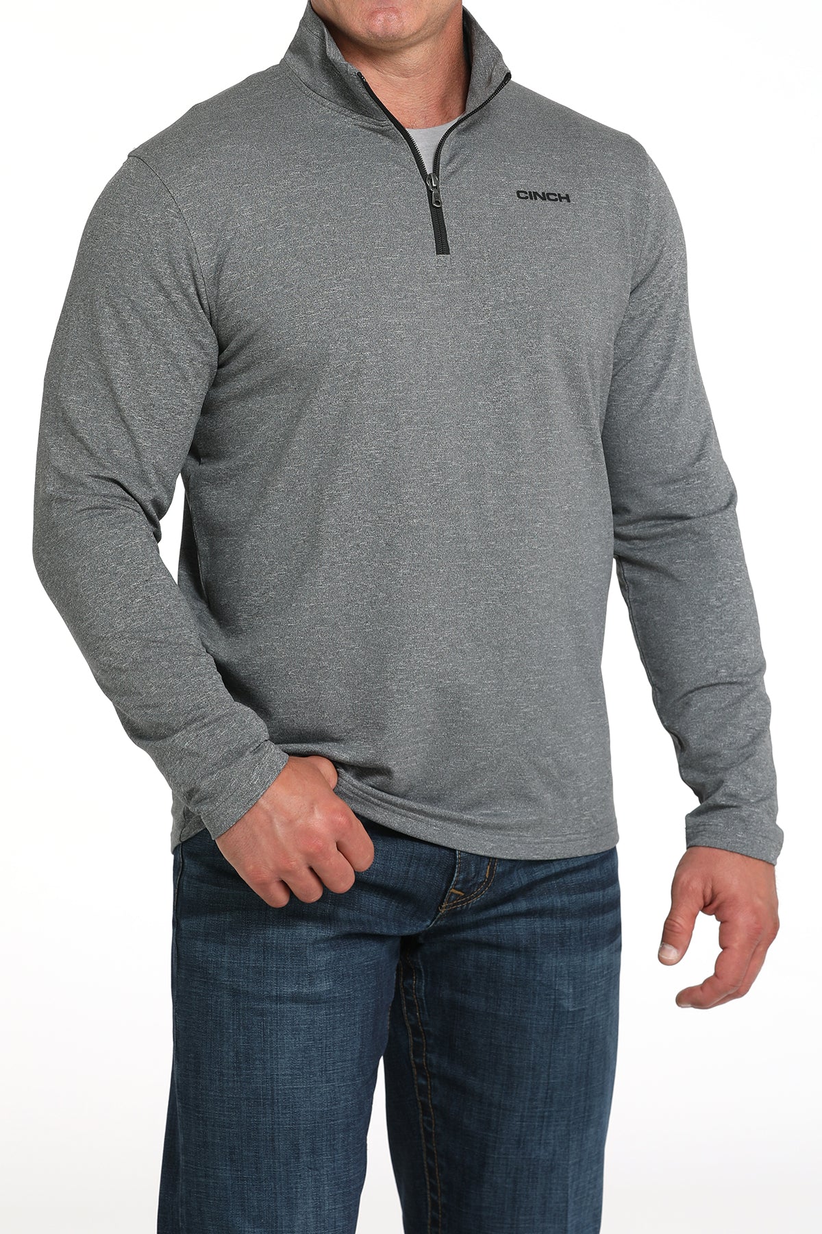 CINCH Men's Charcoal 1/4 Zip Pullover