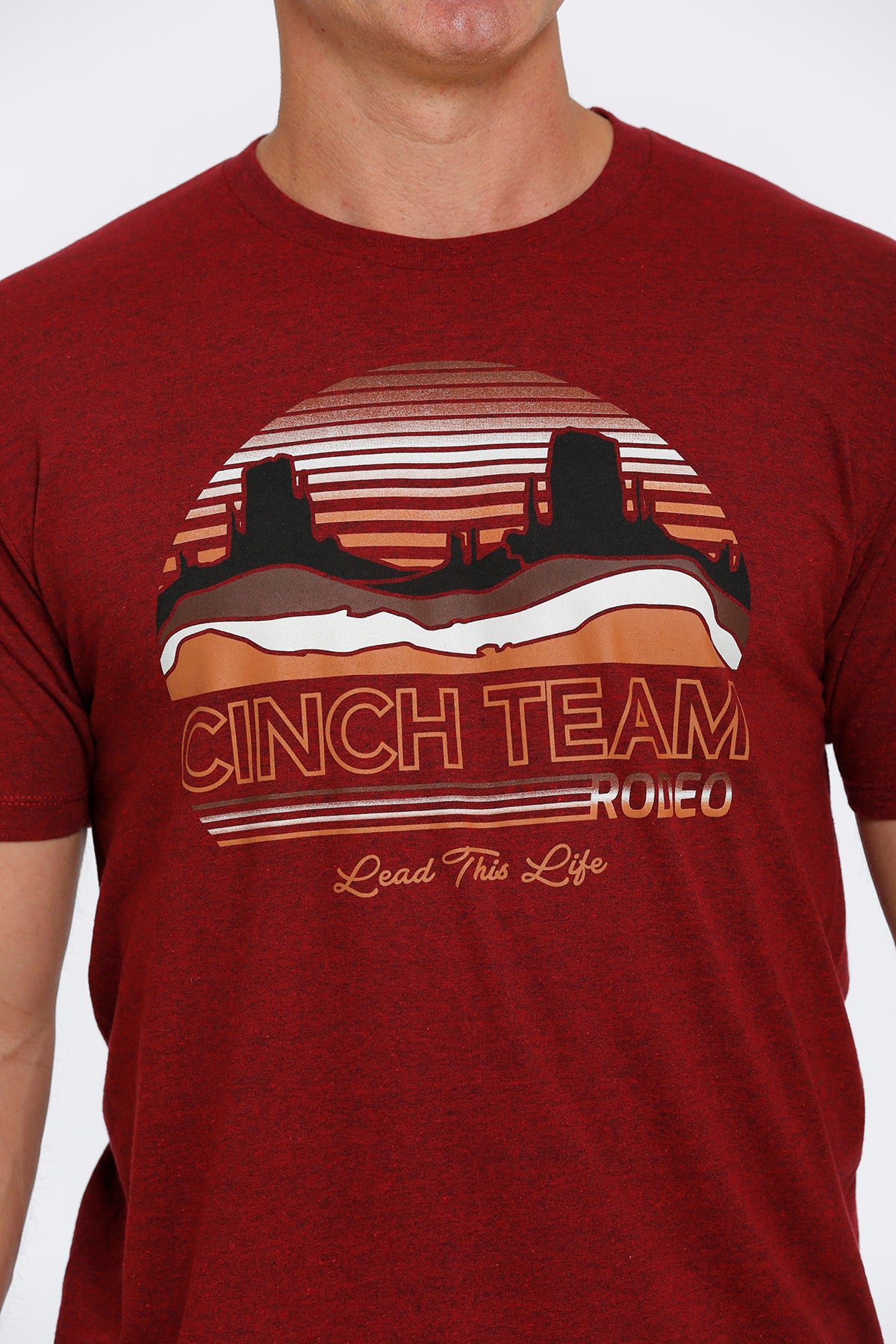 Cinch Men's Red "Lead This Life" Tee