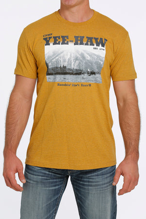 CINCH Men's Gold Short Sleeve Tee