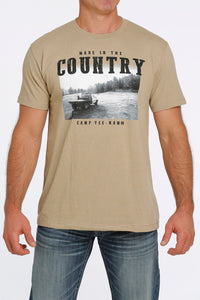 CINCH Men's Tan Short Sleeve Tee