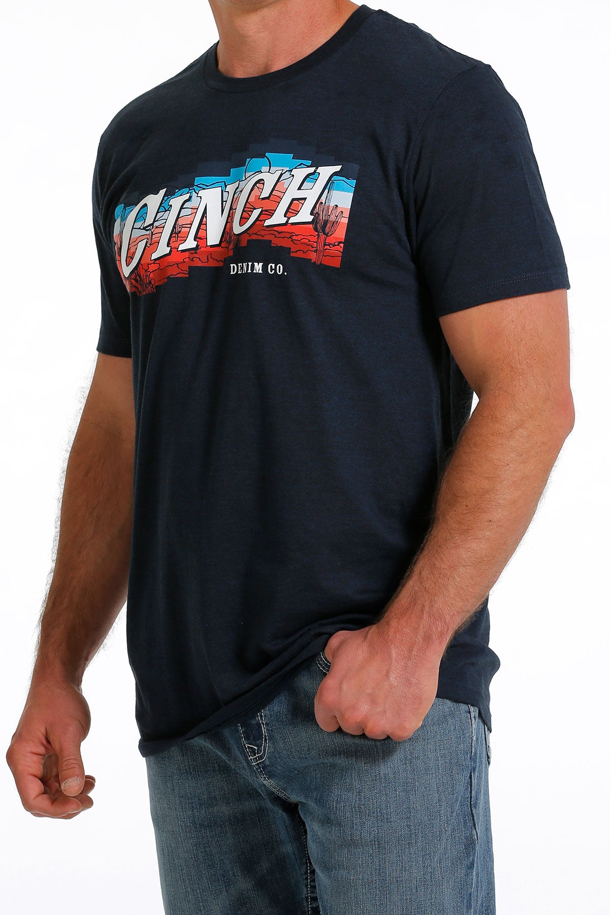 CINCH Men's Heather Navy Tee